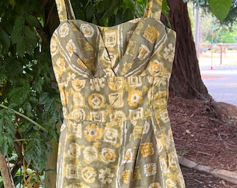 True Vintage 1950s Hawaiian Romper | Eva-Jon La Jolla by Kahala | Made in Hawaii | Tiki Playsuit | Mid Century Resort Wear