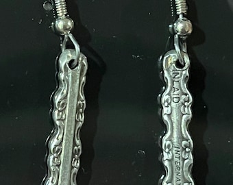 Vintage Delicato International Deep Silver Spoon Earrings, circa 1970’s