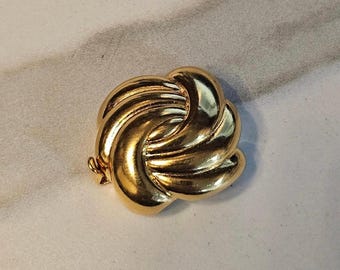Vintage Signed MONET Gold Tone Multistrand Single Strand Clasp Enhancer 1950s