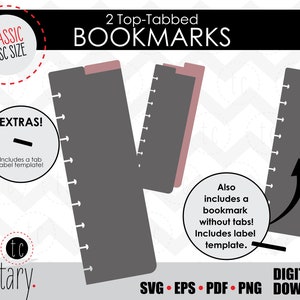 Marcador de livro de planejador de disco clássico DIY | Caderno de calendário | SVG