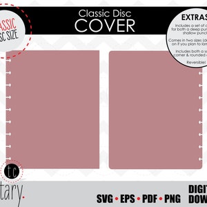 DIY Classic Disc Bound Planner Cover Template | Notebook Calendar Binder | SVG