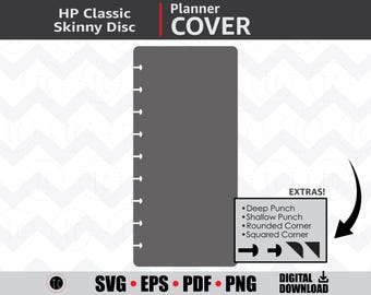 DIY Classic Skinny Disc Bound Planer Cover Template | Notizbuch Kalender Binder | SVG