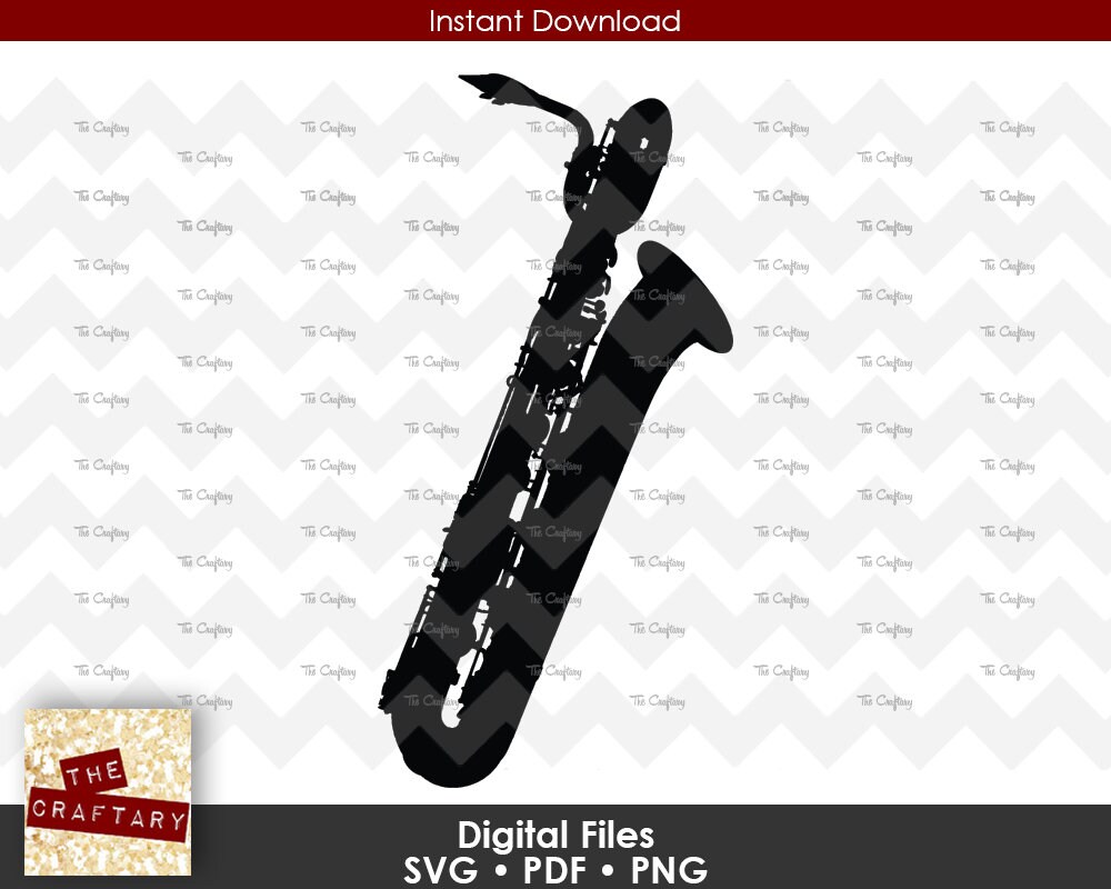 Bari Saxophone Baritone Sax Music Band Jazz SVG Etsy