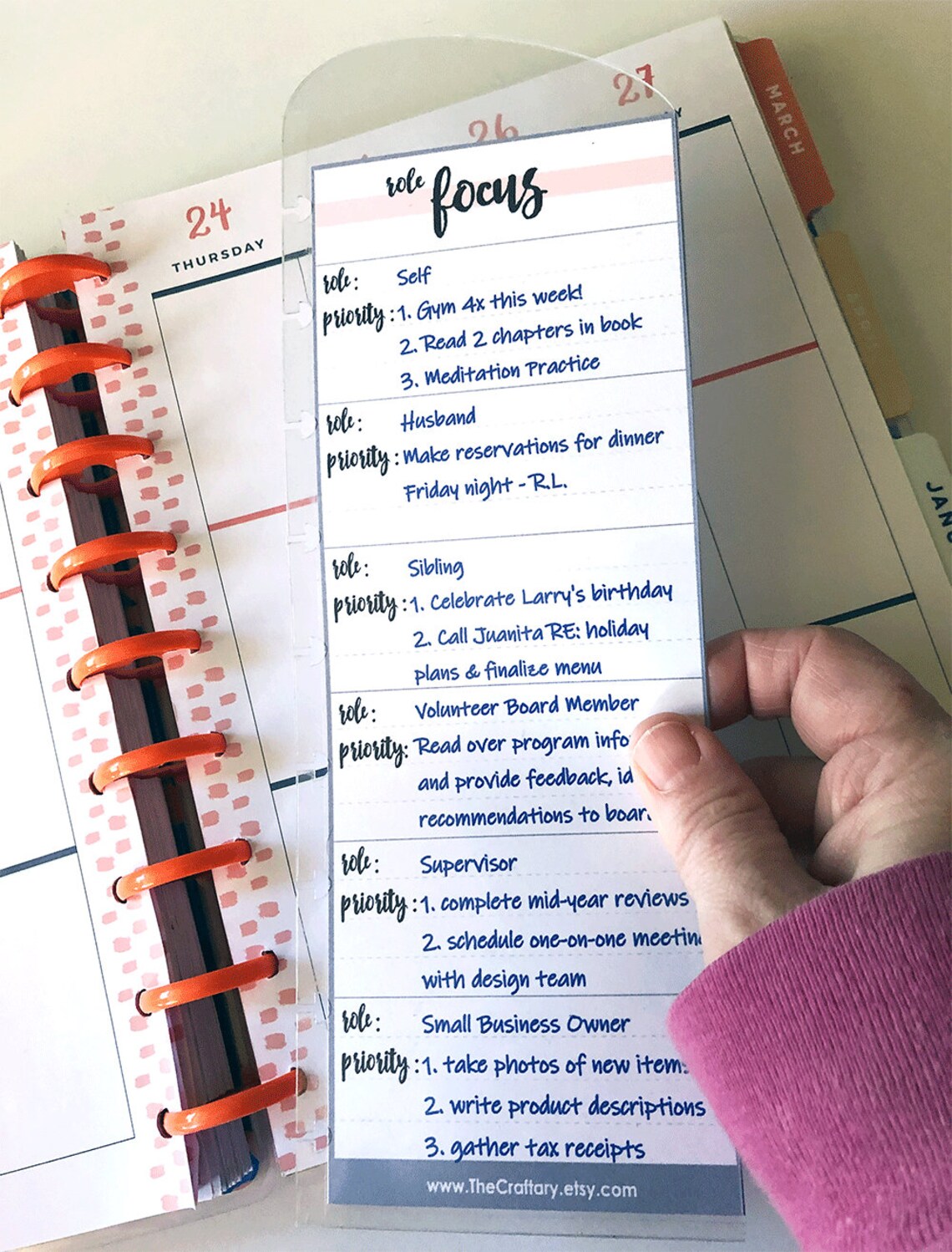 REFILLS Disc Planner Focus Card Insert 15 REFILLS Etsy