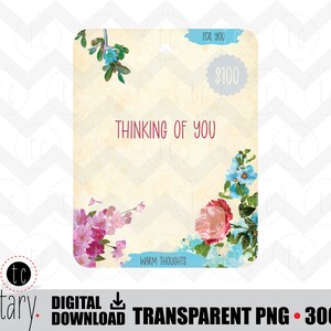 Porta biglietti da visita stampabile Thinking of You / Balsamo per labbra / Porta biglietti da visita con finestra 300 dpi png
