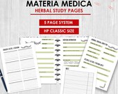 Materia Medica Printable | Herbal Journal Pages | Plant Study Planner | Apothecary Notes | HP Classic Insert | PDF Download