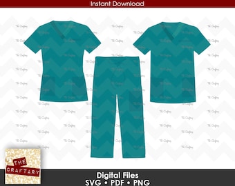 Nurse Scrubs | Nurses Doctors  | Nursing Medical | SVG File