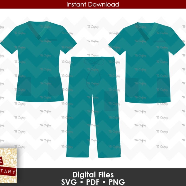 Nurse Scrubs | Nurses Doctors  | Nursing Medical | SVG File