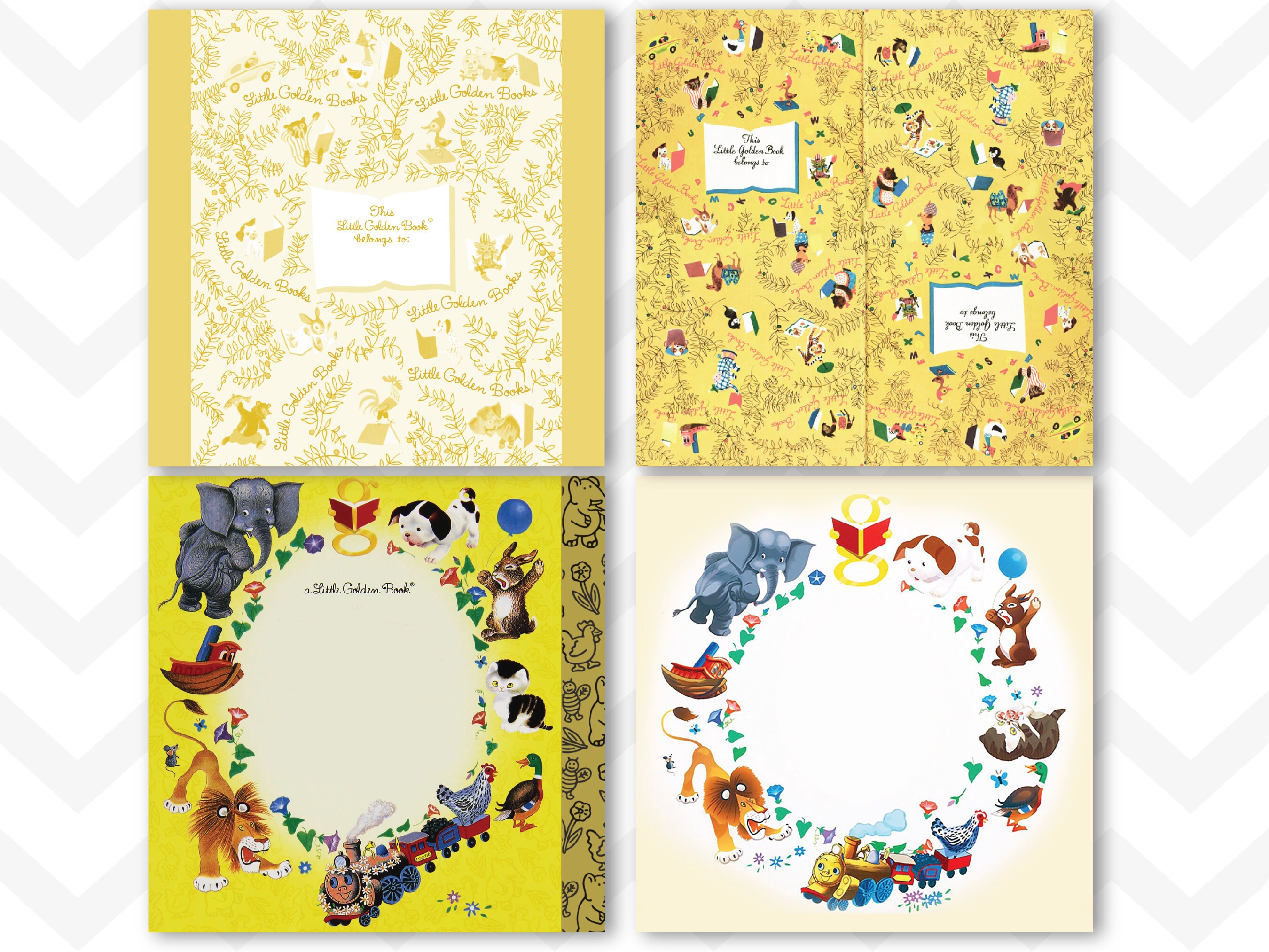 Little Golden Books Scrapbooking Baby Shower Digital Papers | Etsy