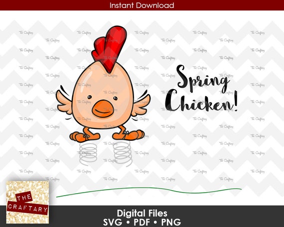 Fruhling Huhn Lustig Svg Etsy