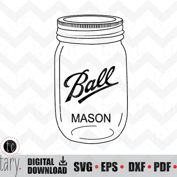 Mason Jar Canning | svg • eps • dxf • pdf • png