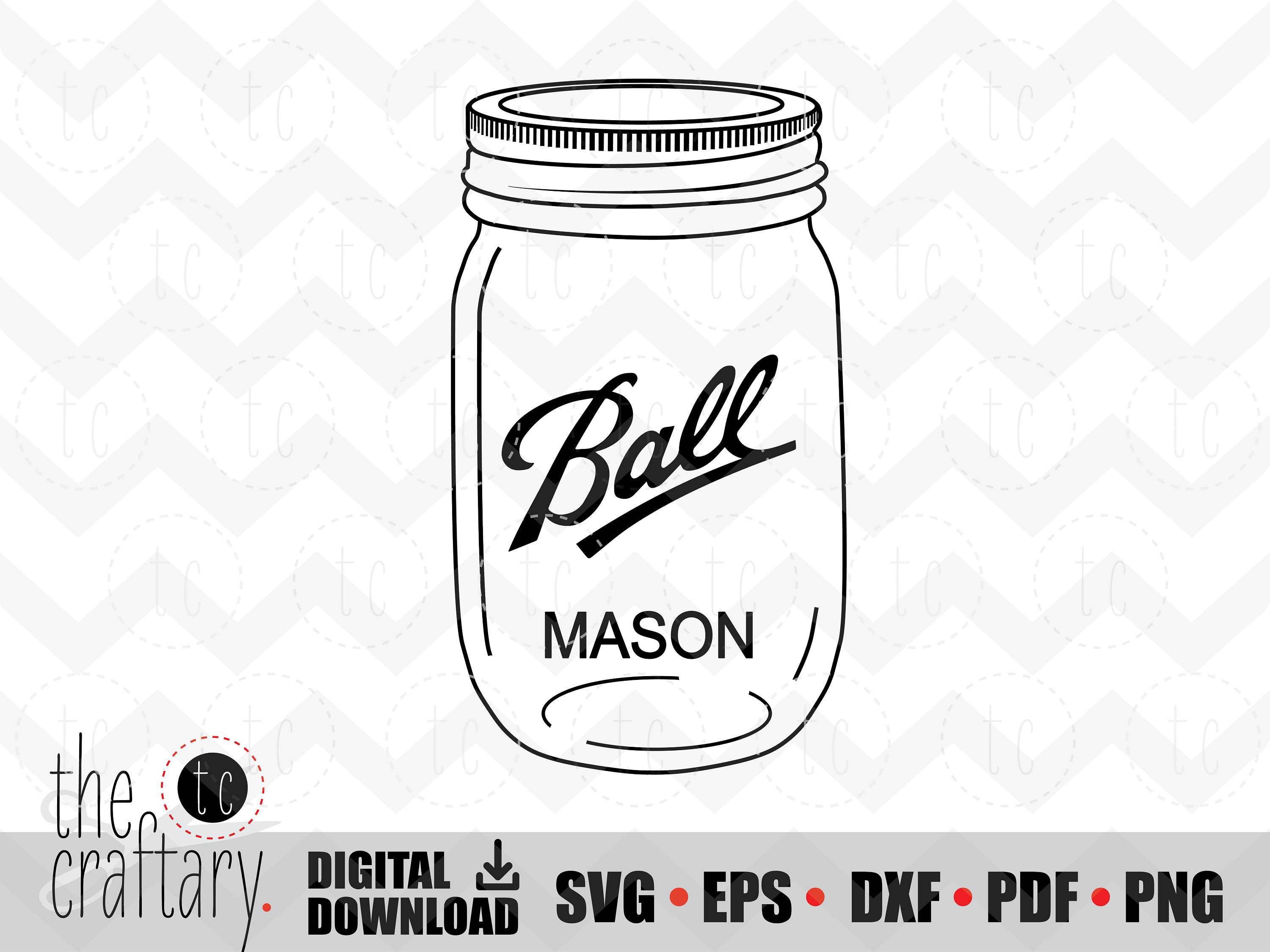 hanging mason jar clip art