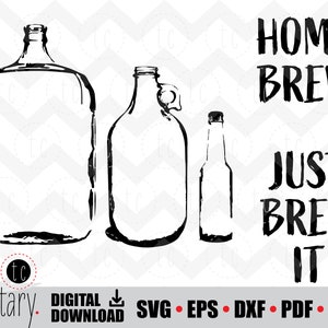 Home Brew | Carboy Growler Bottle Beer | svg • eps • dxf • pdf • png