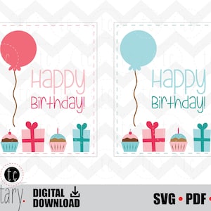 Happy Birthday - EOS Lip Balm Holder | Appreciation Card | Chapstick Folder | Lipbalm Card | svg • pdf • png