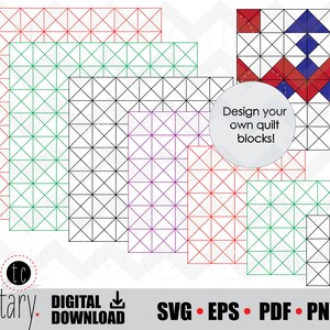 Quilt Block Templates | Traditional Quilting Patterns | Country Barn Quilts svg • eps