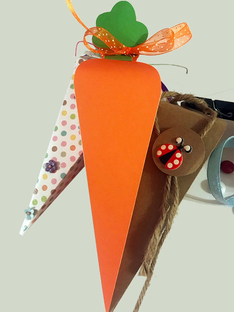 Cone Carrot Treat Box Pyramid Icicle Triangle Easter SVG | Etsy