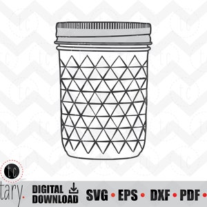 Jelly Jar Canning Mason | svg • eps • dxf • pdf • png