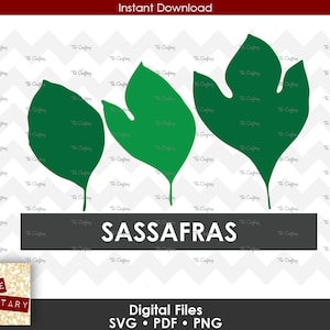 Sassafras Leaves | Tree Leaf | SVG File