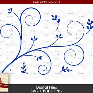 Vite con foglie a spirale 2 file SVG