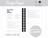 Canva EDITABLE Recipe Card | Classic Happy Planner Disc | Personalized | Printable | Modern Simple Recipe Template | Edit in Canva