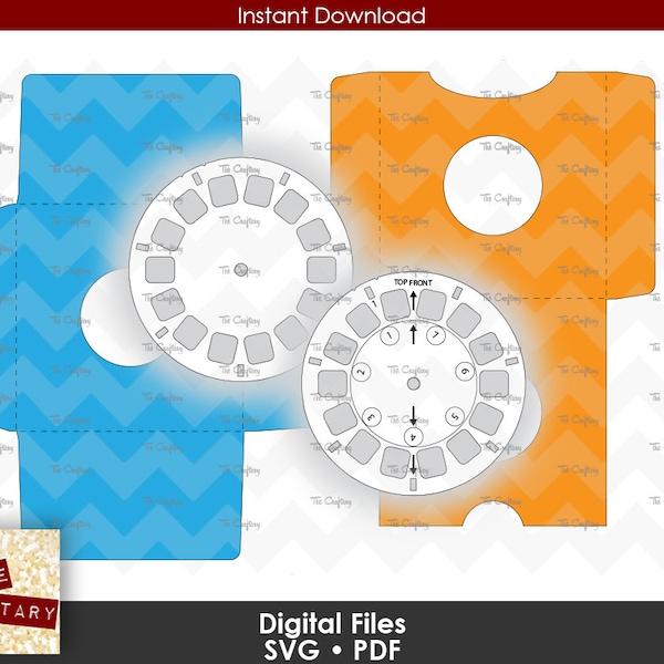 View-Master Reel ViewMaster Reels Disc View Master Reel SVG Cutting File