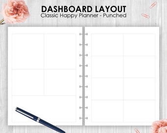 31 Classic Disc Planner Dashboard Layout Paper Punched Pages | Discbound | Page | Planner Inserts Printed