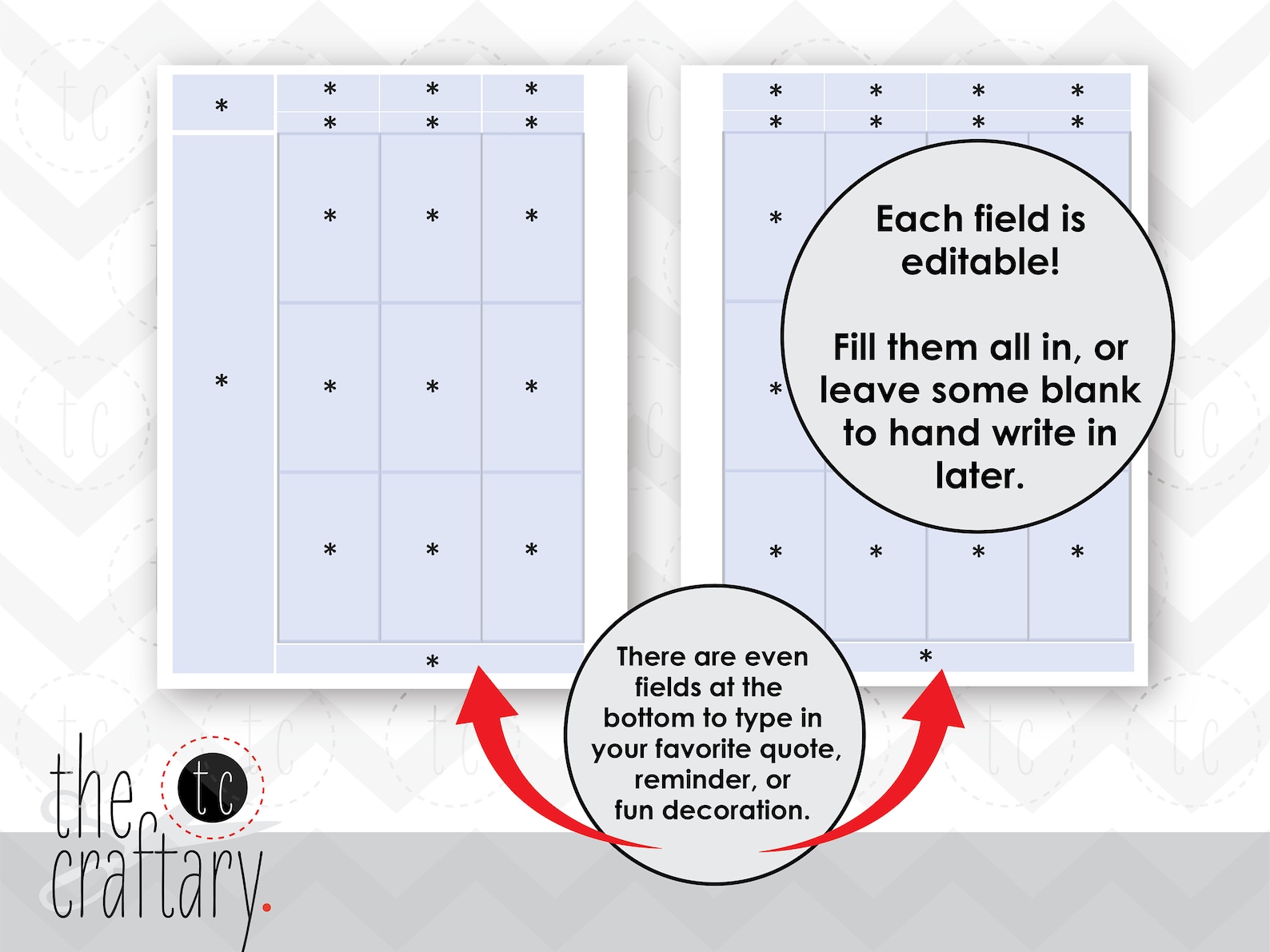 EDITABLE Weekly vertical Style Classic Calendar Pages | Etsy