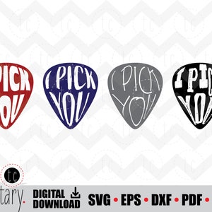 I Pick You | Guitar Love | svg • eps • dxf • pdf • png