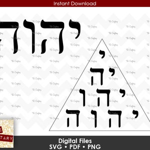 Tetragrammaton Yahweh Jehovah SVG File