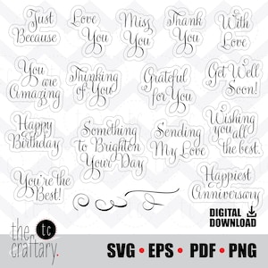 Grußkarte Gefühle | Nachrichten | Sprüche Danke | Alles Gute zum Geburtstag | Jubiläum svg • eps • pdf • png