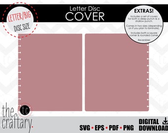 DIY Letter (Big) Disc Bound Planner Cover Template | Notebook Calendar Binder | SVG