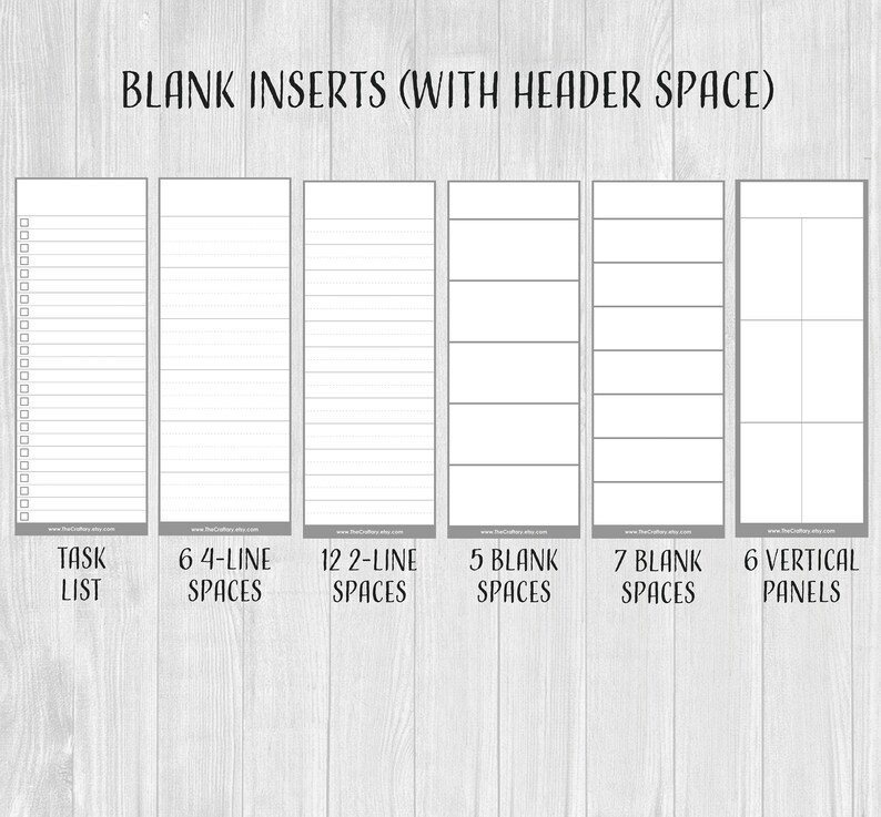 Disc Planner Focus Card Insert Sleeve Bookmark 5 Inserts Etsy