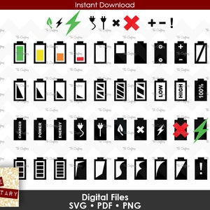 バッテリー | 電池 | 電源 | 充電器 | 電気充電 | SVG