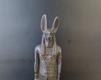 Ancient Egyptian Anubis Statue – God of the Afterlife and Protection | Polystone Sculpture | Egyptian Decor Gift