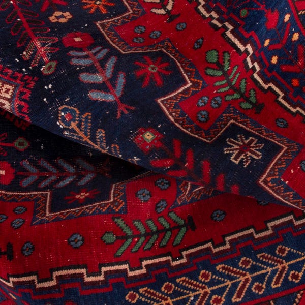 Alfombra anatolia vintage roja de 5x8 pulgadas, tejida a mano, de lana tribal, diseño turco, para sala de estar, comedor, dormitorio, guardería, alfombra mediana.