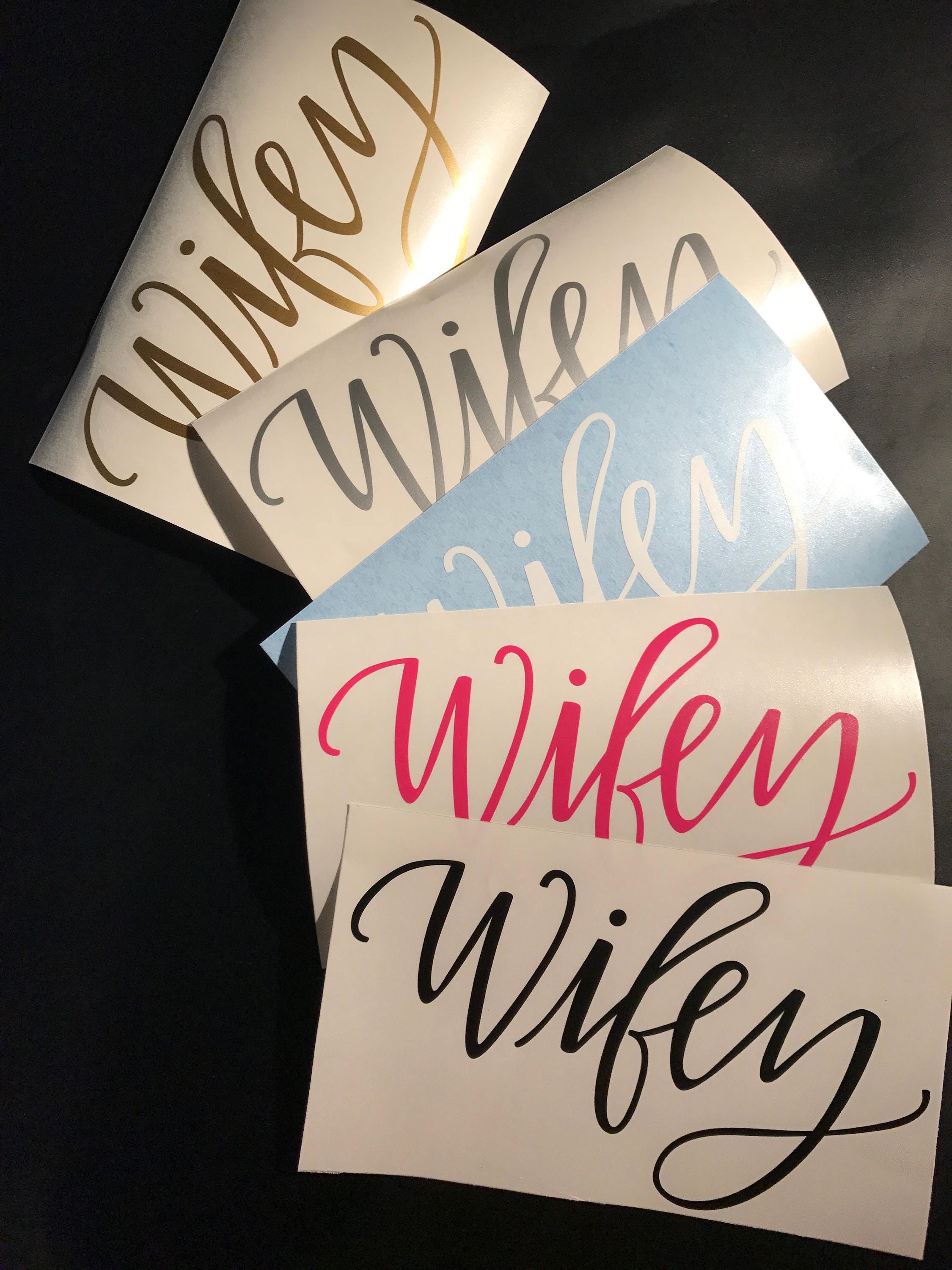 Wifey heat transfer IRON on stencils for shirts couple shirts Etsy