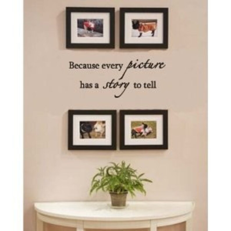 Because Every Picture Has a Story to Tell Wall Art Vinyl Decals Bedroom ...