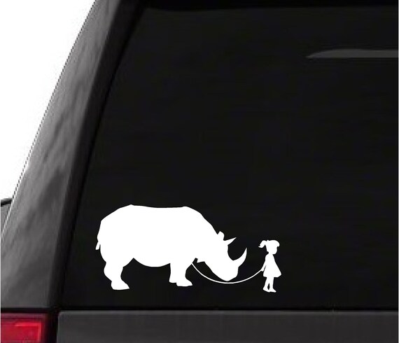 GIRL WALKING A ELEPHANT Vinyl Decal Sticker Car Window Wall Bumper Funny Pet GIRL WALKING A ELEPHANT Vinyl Decal Sticker Car Window Wall Bumper Funny Pet