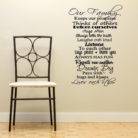 Stickers Murali Con Testo Sulla Famiglia 15 Colori 3 Misure - Foto 8