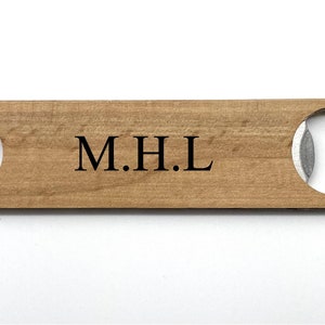 Custom laser engraved Wood Beer Bottle Opener Wooden groomsmen wedding gift