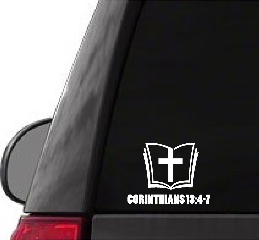 Bible Book With Verse Vinyl Decal Sticker for Car Truck Bumper Window ...