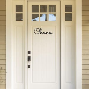 Front door sticker OHANA cute vinyl front door decal home decorations window treatments letters stickers image 2