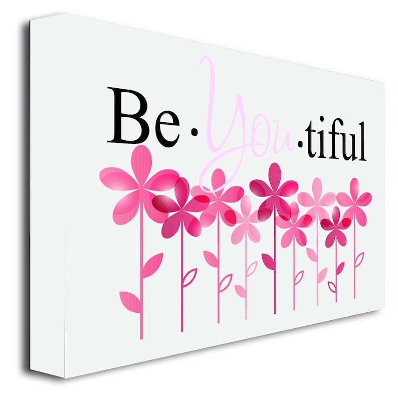 cute wall art print wall sayings quotes 22/'/'width x 16/'/' Height Framed canvas print #2 Be You tiful