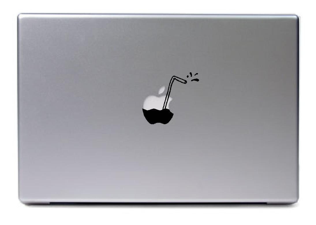 Macbook Apple Logo With Straw Funny Car Truck Sticker Cute - Etsy Macbook Apple Logo With Straw Funny Car Truck Sticker Cute - Etsy