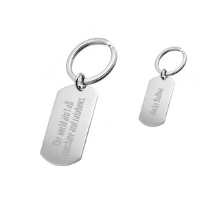 The world ain&#39;t all sunshine and rainbows engraved engraving Keychain keyring tags pendant special engraving