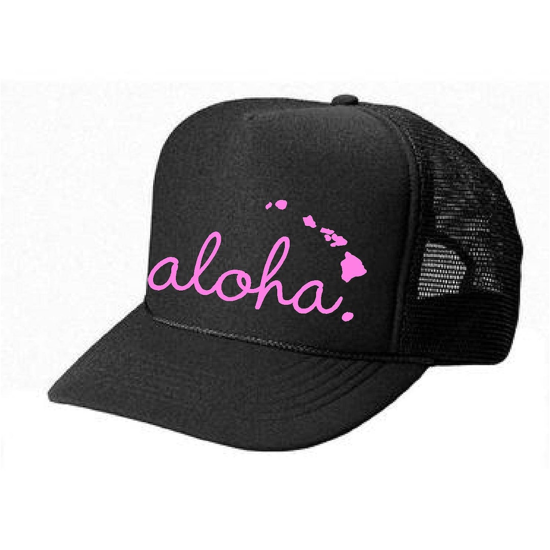 Aloha Hawaii Hat - Womens Mens Snap Back Trucker Style Mesh 