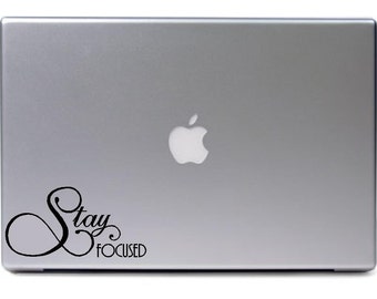 Macbook - Stay focused dream apple - beautiful car truck sticker cute puppy dog bumper sticker decal