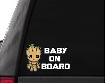 Baby On Board Groot Etsy