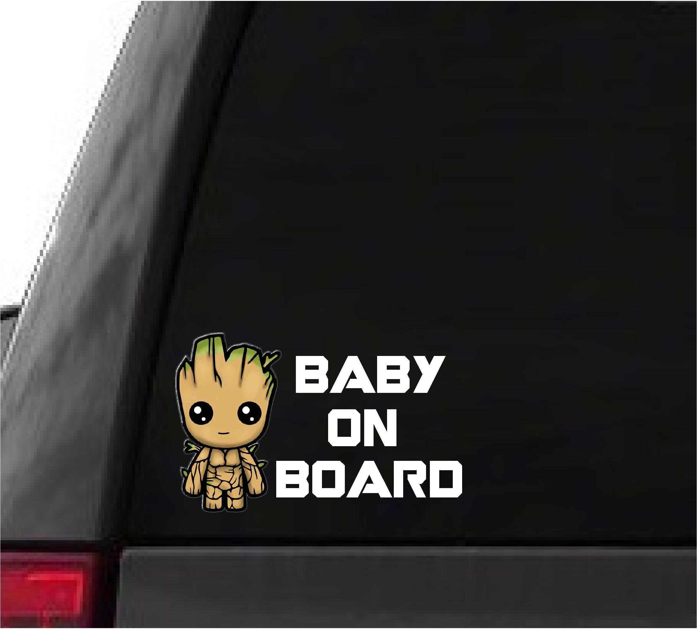 Baby on Board Groot Funny Car Truck Sticker Cute Bumper Decal - Etsy Baby on Board Groot Funny Car Truck Sticker Cute Bumper Decal - Etsy