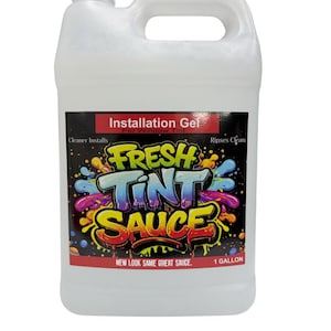 Window Film Installation Gel 1 gallon - Fresh Tint Sauce - Helps get better installs